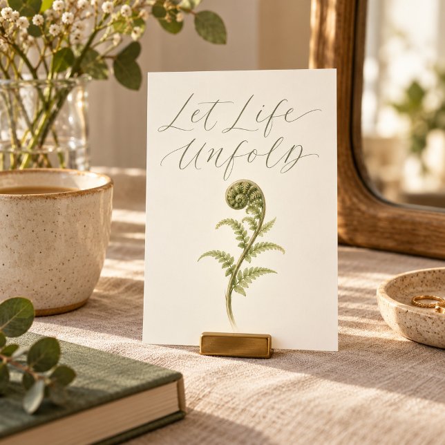 Låt Livet Vecklas Ut Konsttryck Poster (4 x 6 inch unframed semi-gloss print. Flat printed artwork. Styled scene; props not included.)