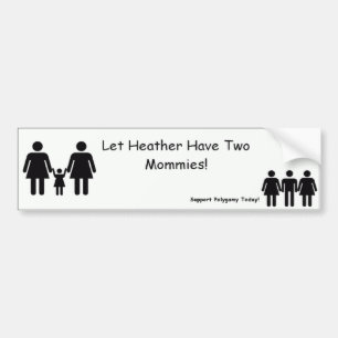 Låt ljung ha två Mommies! Bildekal