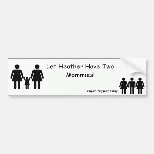 Låt ljung ha två Mommies! Bildekal (Framsidan)