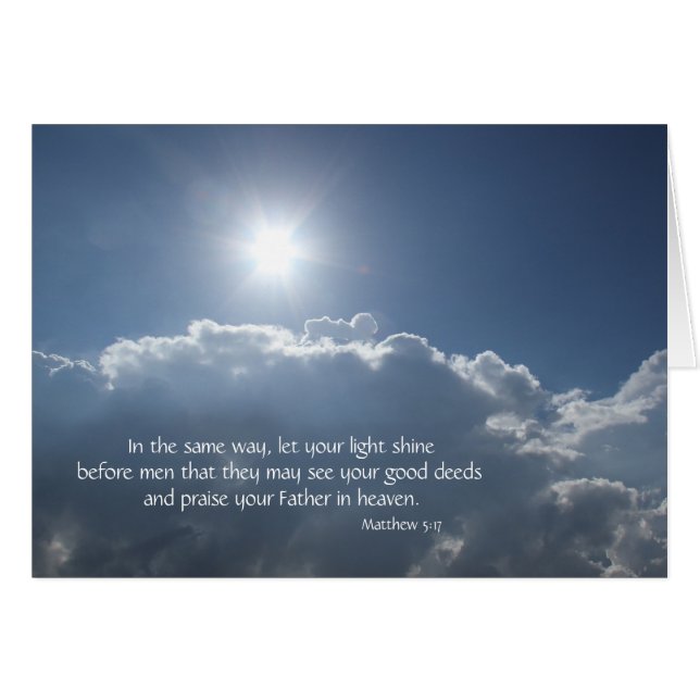 Låt ljuset skina, Heavens Ove! Hälsningskort (Framsidan Horizontal)