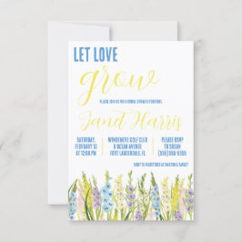 Låt Love Grow, Pastel Gladiolus Bridal Shower Inbjudningar
