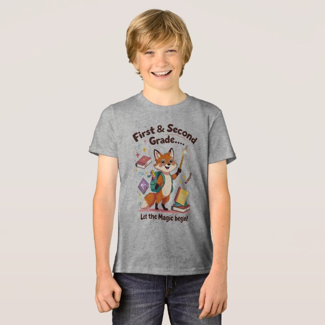 Låt Magic börja - första och andra Klass gå tillba T Shirt (Framsida Full)