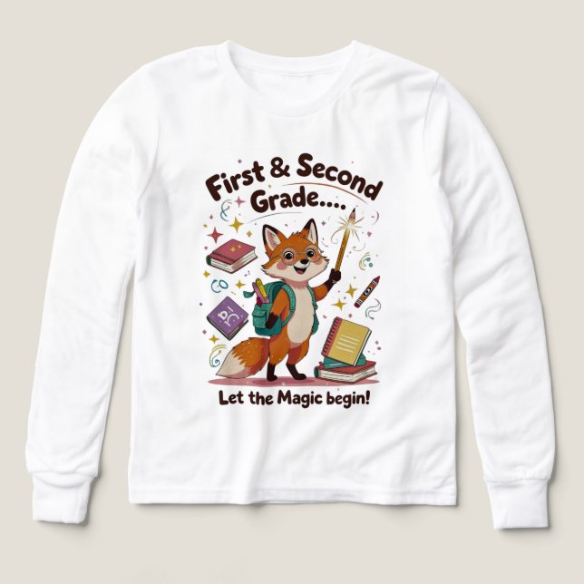 Låt Magic börja - första och andra Klass gå tillba T Shirt (Design framsida)