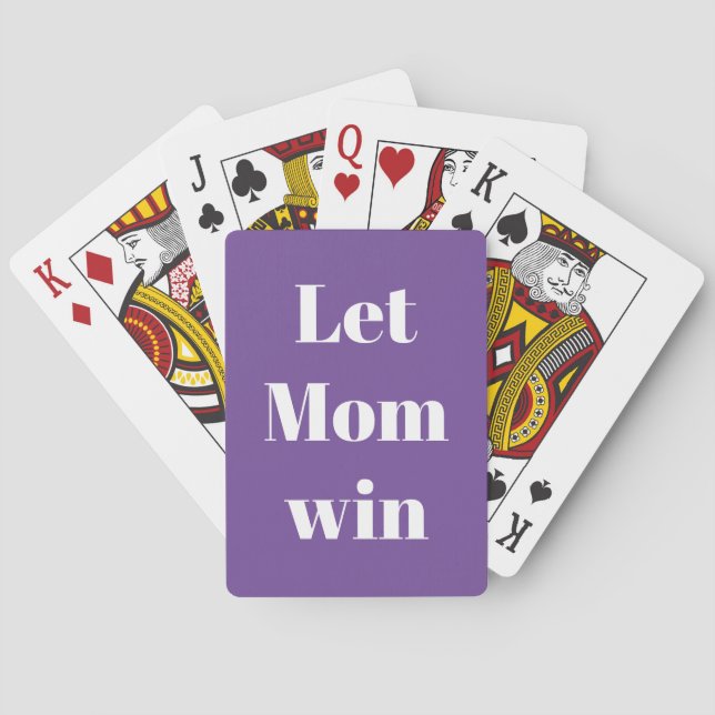 Låt Mamma vinna lustiga genom att säga typografi n Casinokort (Baksidan)