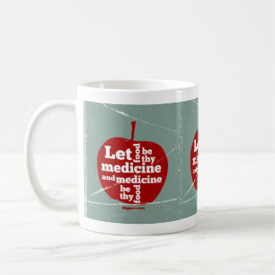 Låt mat vara med medicinen Hippokrates citat Kaffemugg