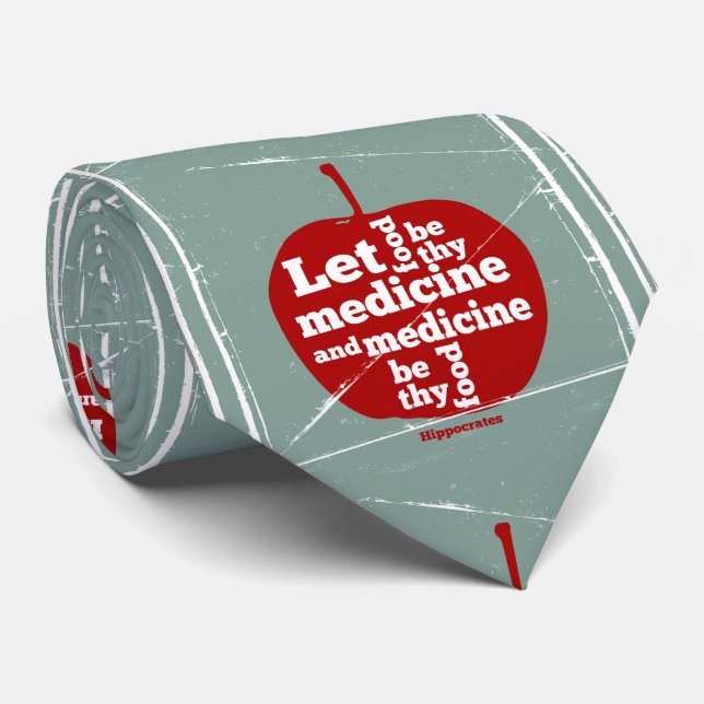 Låt mat vara med medicinen Hippokrates citat Slips (Rullad)