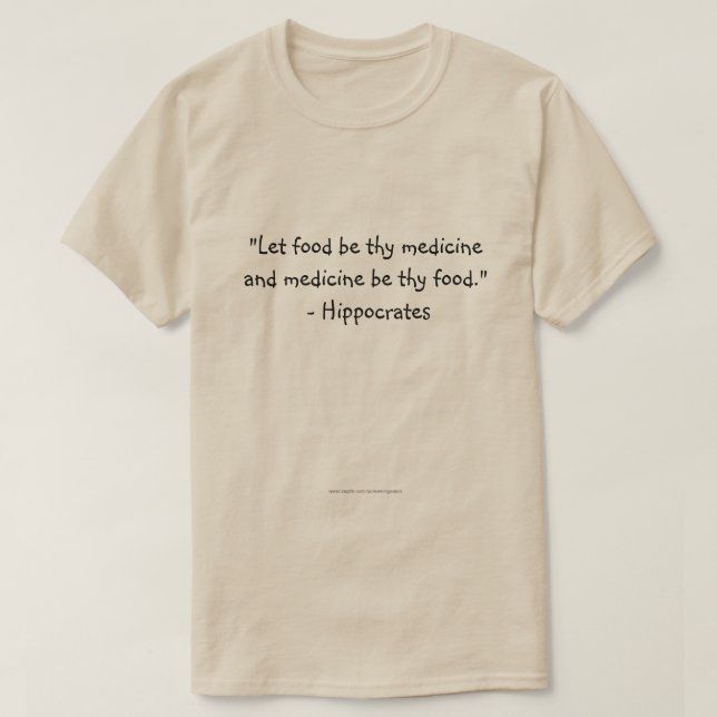 Låt mat vara thy medicin tee shirt (Design framsida)