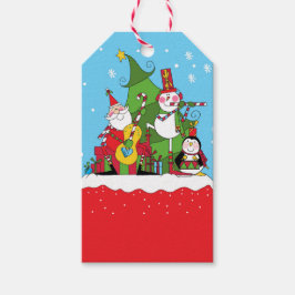 Låt Merry Skapar Märkrna Börja ge Presentetikett