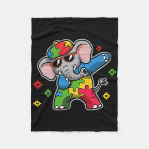 Låt mig bara få Stim Bro Autism Awareness Elephant Fleecefilt