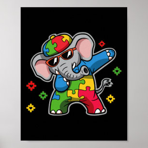 Låt mig bara få Stim Bro Autism Awareness Elephant Poster
