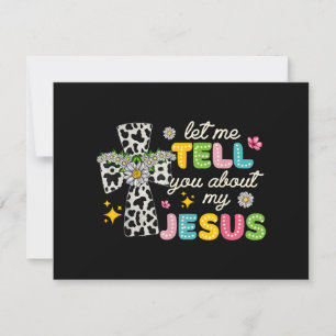 Låt mig berätta om min Jesus Groovy Christian Re Julkort
