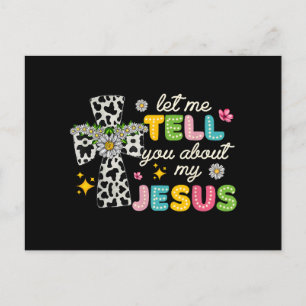 Låt mig berätta om min Jesus Groovy Christian Re Vykort