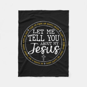 Låt mig berätta om min Jesus Gud Tro Religiös Fleecefilt