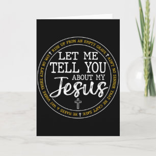 Låt mig berätta om min Jesus Gud Tro Religiös Kort