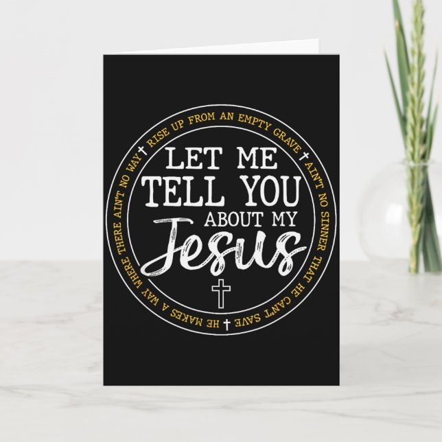 Låt mig berätta om min Jesus Gud Tro Religiös Kort (Framsida)
