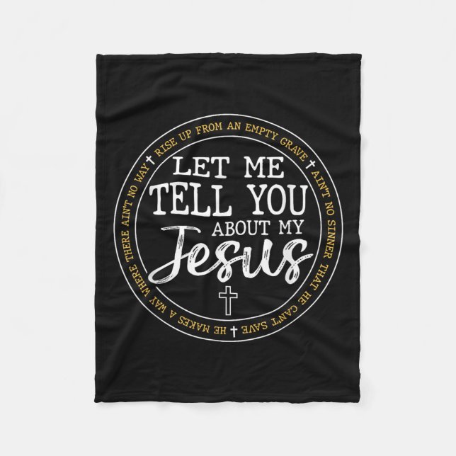 Låt mig berätta om Religiösan Jesus Faith Fleecefilt (Framsidan)