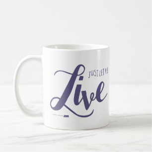 Låt mig bo muggen (lilor) kaffemugg