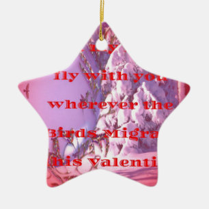 Låt mig flyga med dig till valentine.png julgransprydnad keramik