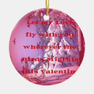 Låt mig flyga med dig till valentine.png julgransprydnad keramik