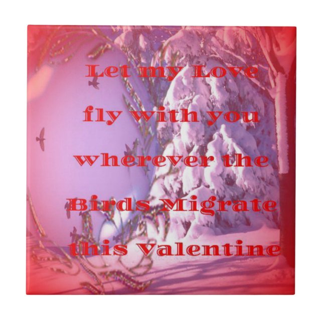 Låt mig flyga med dig till valentine.png kakelplatta (Framsidan)