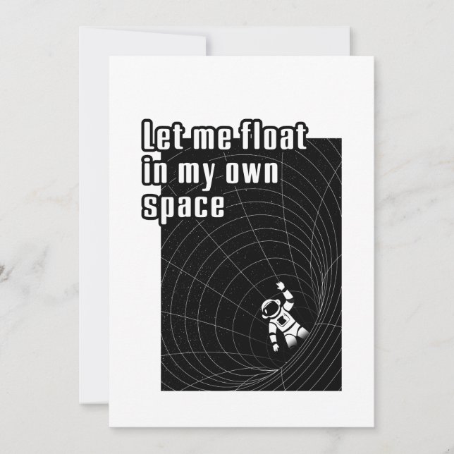 Låt mig flyta i mitt eget rum julkort (Framsida)