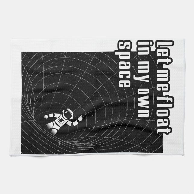 Låt mig flyta i mitt eget rum kökshandduk (Horisontell)