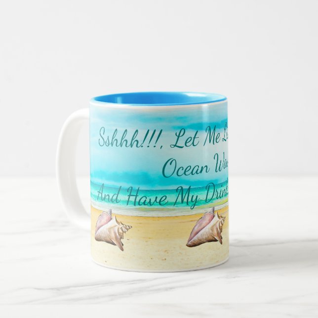 Låt mig ha min drink i mugg för fredstrandtema (Framsida vänster)