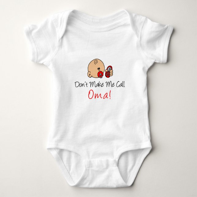 Låt mig inte ringa Oma T-shirt (Framsida)