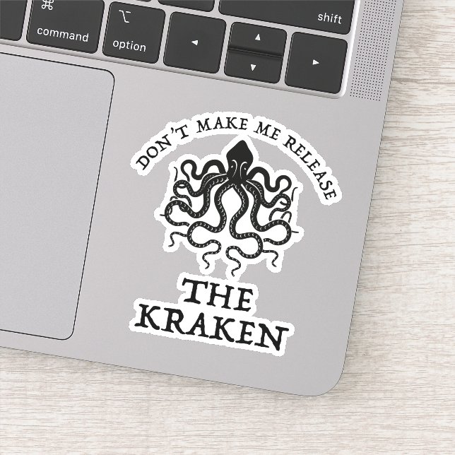 Låt mig inte släppa Kraken Klistermärken (Detalj)
