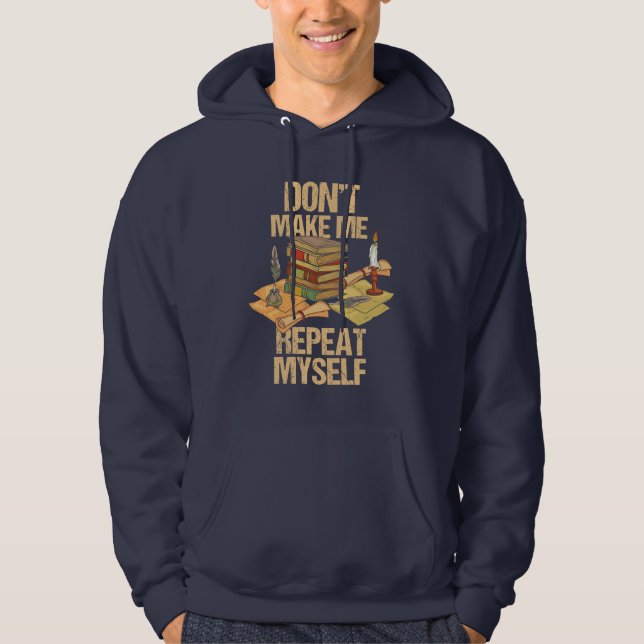 Låt mig inte upprepa historikläxan hoodie (Framsida)