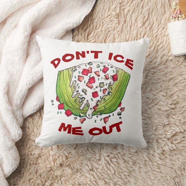 LÅT MIG INTE UT Lustigt Iceberg Lettuce Wedge Sala Kudde (Filt)