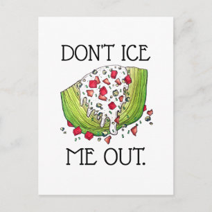 LÅT MIG INTE UT Lustigt Iceberg Lettuce Wedge Sala Vykort