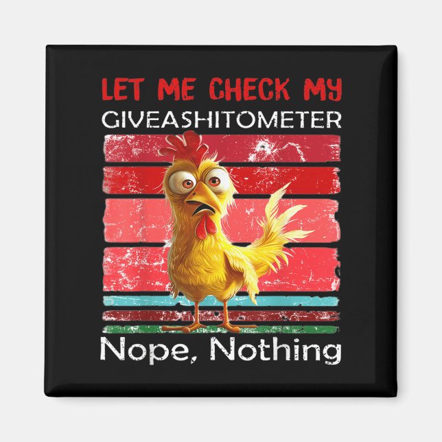Låt mig kolla min Giveaometer Nej ingenting roligt Magnet (Framsidan)