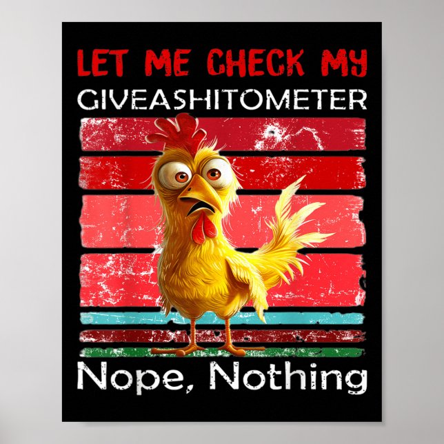 Låt mig kolla min Giveaometer Nej Inget Roligt Ret Poster (Framsidan)