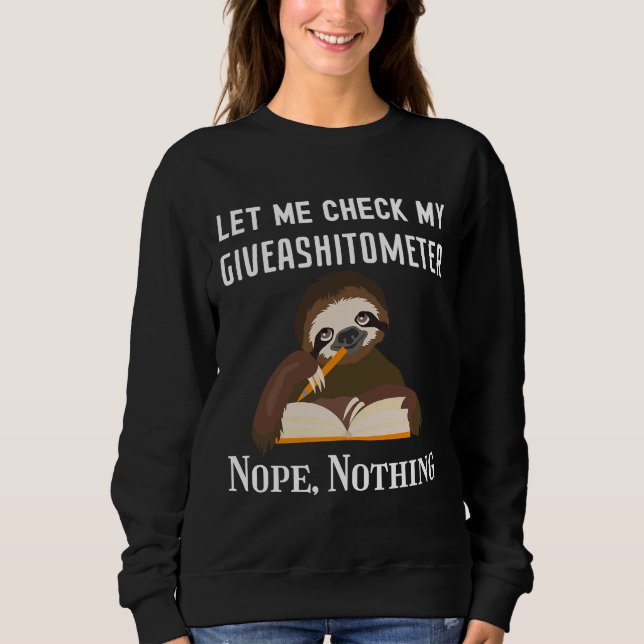 Låt mig kolla min Giveashitometer Nope Ingenting S T Shirt (Framsida)