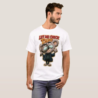 Låt mig kontrollera den roliga koalasydda lappen t shirt