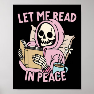 Låt mig läsa i den fredliga gästläsaren i Bok Hall Poster