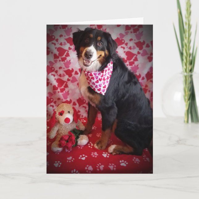 LÅT MIG "LYCKLIG" OCH SÄG ATT DU ÄR MIN VALENTINE HELGKORT (Framsida)