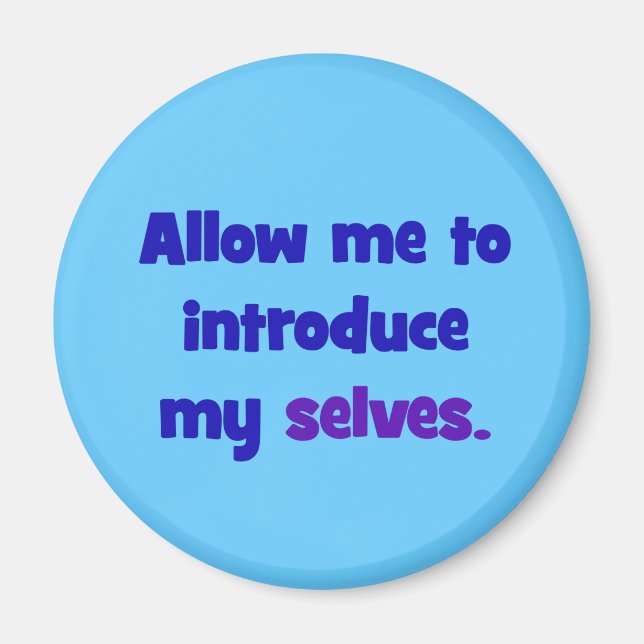 Låt mig presentera mig själv magnet (Framsidan)