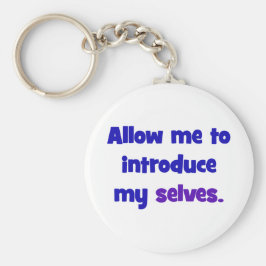 Låt mig presentera mig själv nyckelring