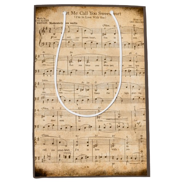 Låt mig ringa dig, raring Lakan Music Valentine (Framsidan)