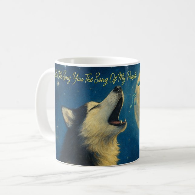 Låt mig Sjunga dig Sång i mitt folk Husky Kaffemugg (Framsida vänster)
