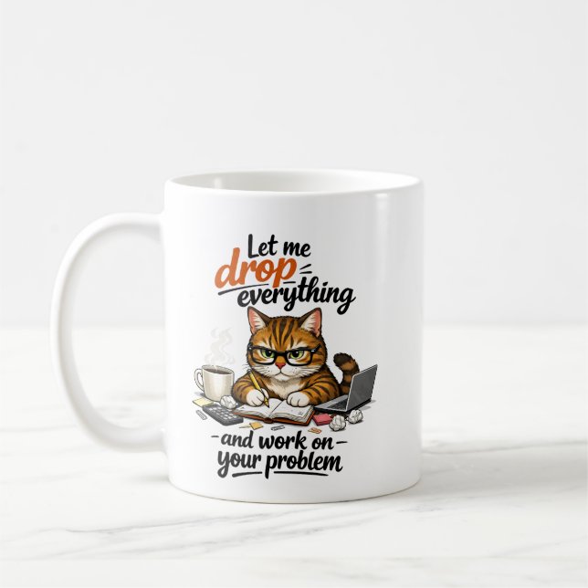 Låt mig släppa allt Katt Kaffemugg (Vänster)