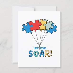 Låt mig snart få veta - Autism Awareness Puzzle Ba Vykort