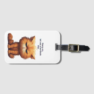 Låt mig tänka över katten. bagagebricka