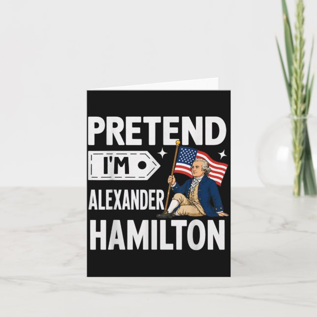 Låt mig vara Alexander Hamilton Rollig Kostym Kort (Framsida)