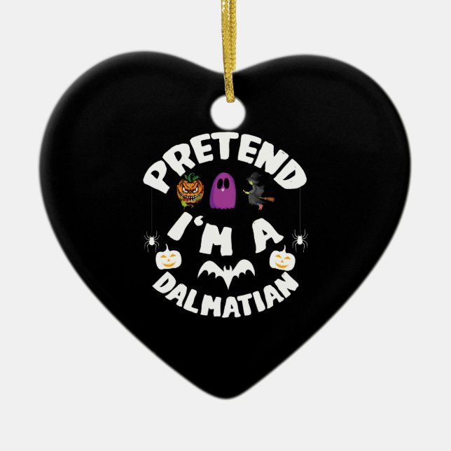 Låt mig vara en dalmatiner  Halloween-kostymgåva Julgransprydnad Keramik (Framsidan)