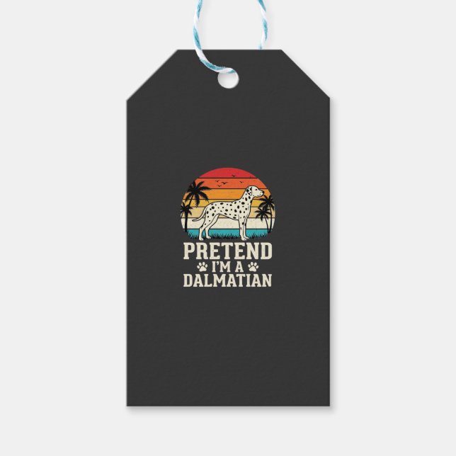 Låt mig vara en dalmatiner Retro hund Presentetikett (Framsidan)