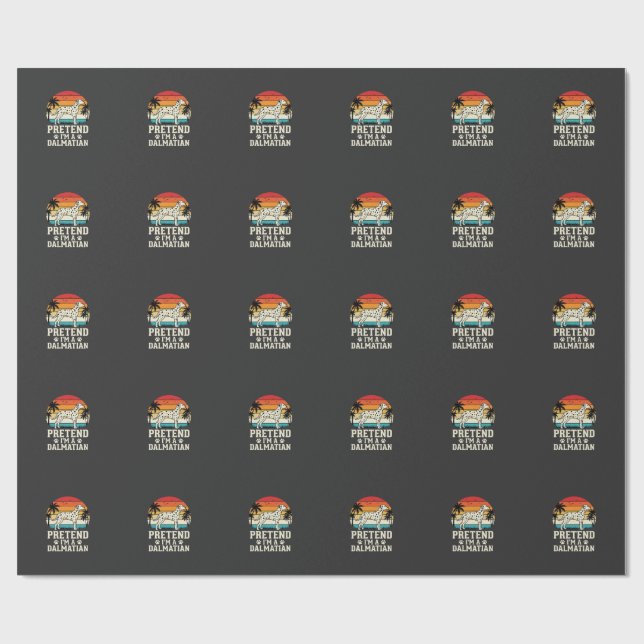 Låt mig vara en dalmatiner Retro Hund Presentpapper (Platt)