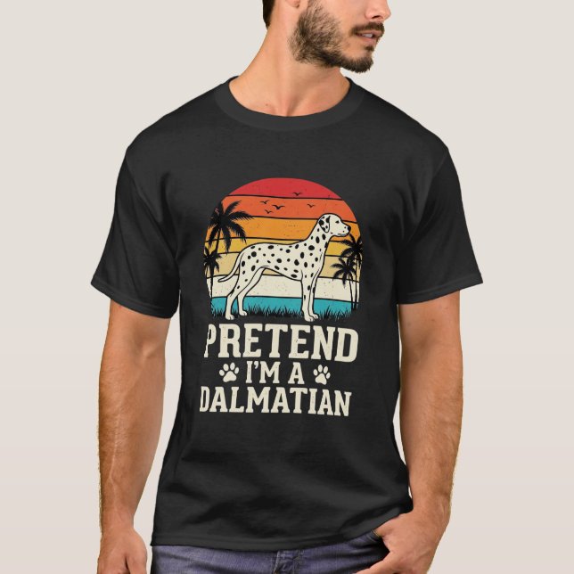 Låt mig vara en dalmatiner Retro Hund T Shirt (Framsida)
